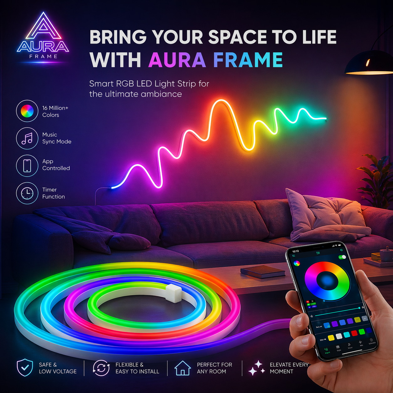 AuraFrame™ GlowFlex LED Strip